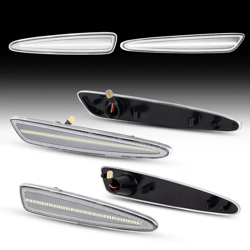2005-2013 Chevrolet Corvette C6 Clear White Led Side Marker 2