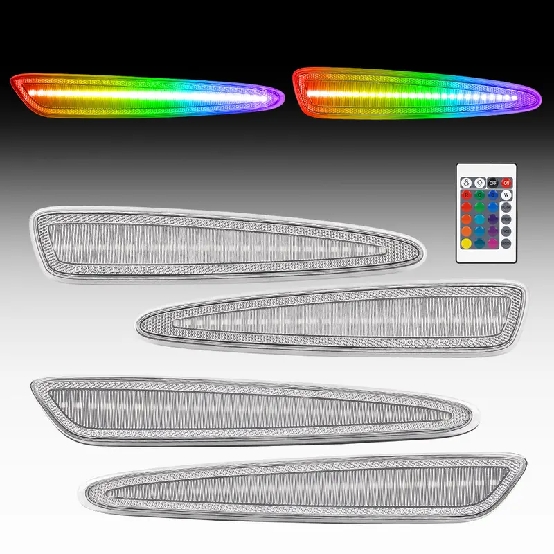 2005-2013 Chevrolet Corvette C6 Rgb Clear Led Side Marker 2