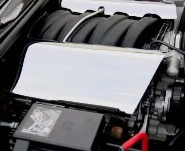 2006-2013 Corvette Z06 Only - Fuel Rail Covers Replacement Style | Polished Stainless Steel 1
