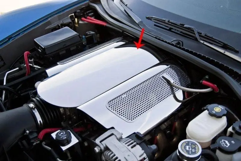 2006-2013 Corvette Z06 Only - Plenum Cover Low Profile | Polished Stainless Steel 2