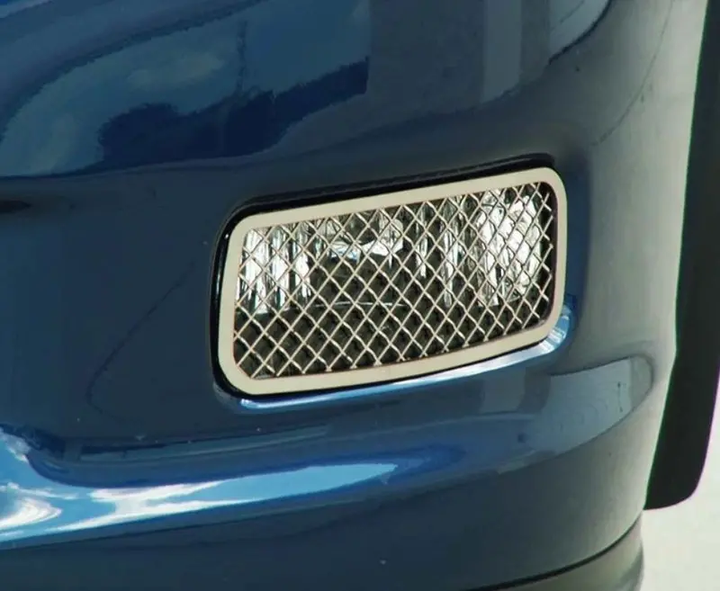 2006-2013 Z06/Gs/Zr1/C6 Corvette - Laser Mesh Driving Light Covers 2Pc | Polished Stainless 1