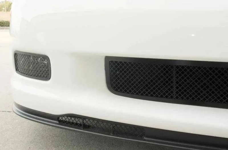 2006-2013 Z06/Gs/Zr1 Corvette - Air Dam Grilles | Blakk Stealth Stainless Laser Mesh 2