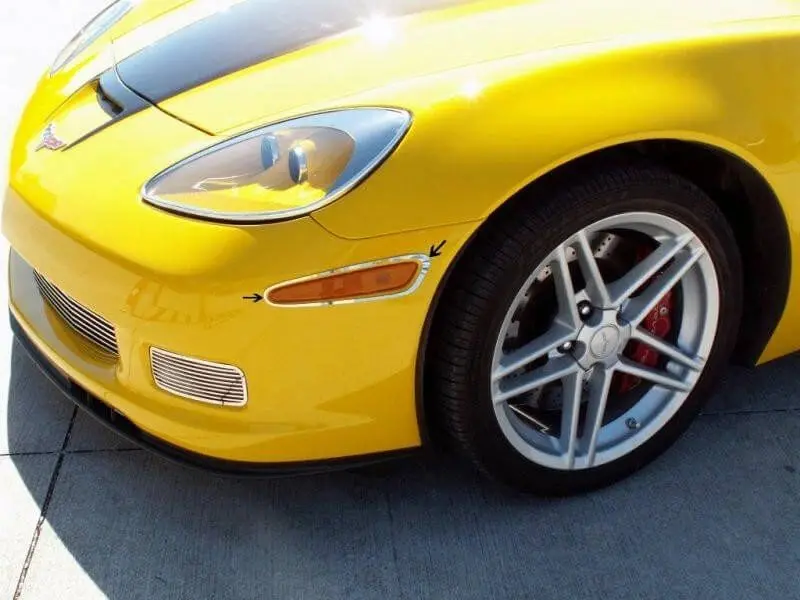 2006-2013 Z06/Zr1/Gs/C6 Corvette - Side Marker Light Trim 4Pc | Polished Stainless Steel 2