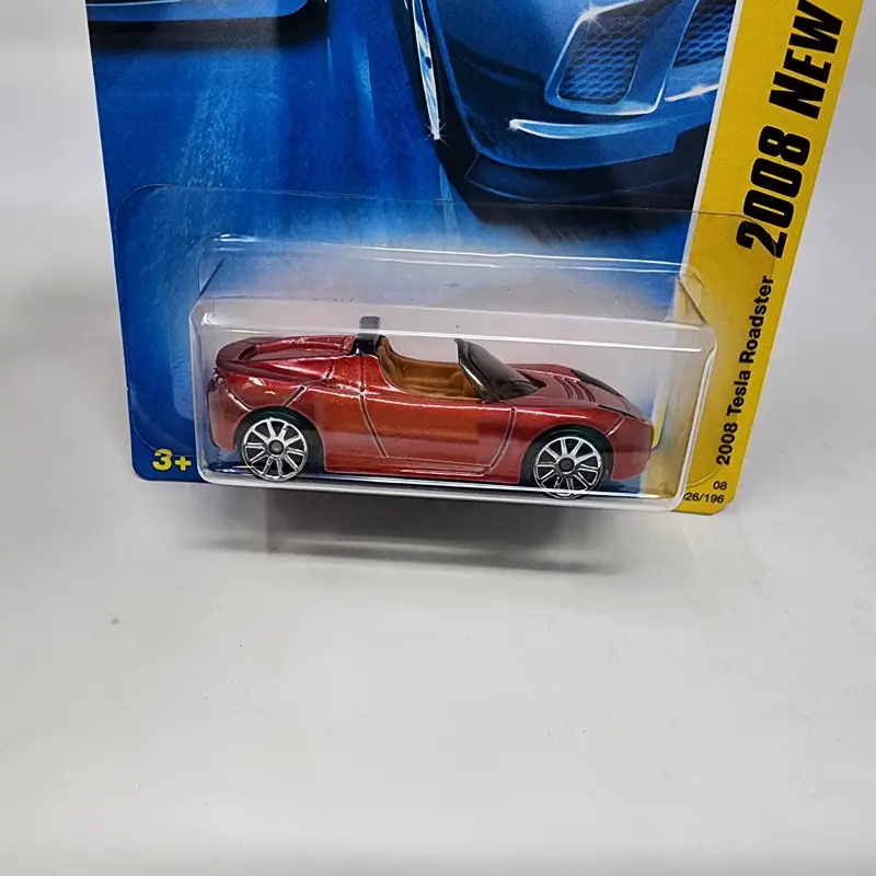 2008 Tesla Roadster #26 * Burgundy * Hot Wheels 2008 2