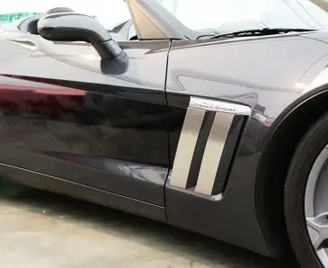 2010-2013 C6 Grand Sport Corvette - Fender Trim Plates 4Pc | Brushed Stainless Steel 1