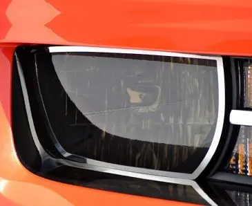 2010-2013 Camaro - Headlight Restyling Package W/Tinted Film 6Pc | Stainless Steel & Vinyl Film 1