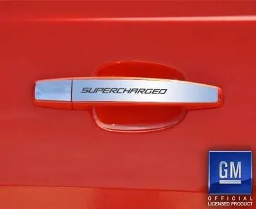 2010-2013 Camaro - Supercharged Exterior Door Handle Plates | Stainless Steel 1