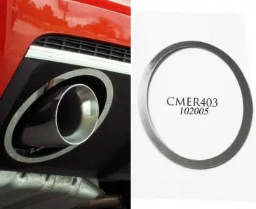 2010-2013 Camaro - Trim Rings For Exhaust, Full Oval Style 2Pc | Polished Stainless Steel 1