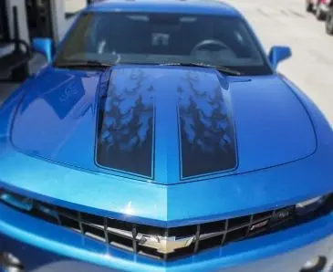 2010-2013 Camaro - Vinyl Decal Gradient Flame Rally Stripe 4Pc | Vinyl Graphic 1