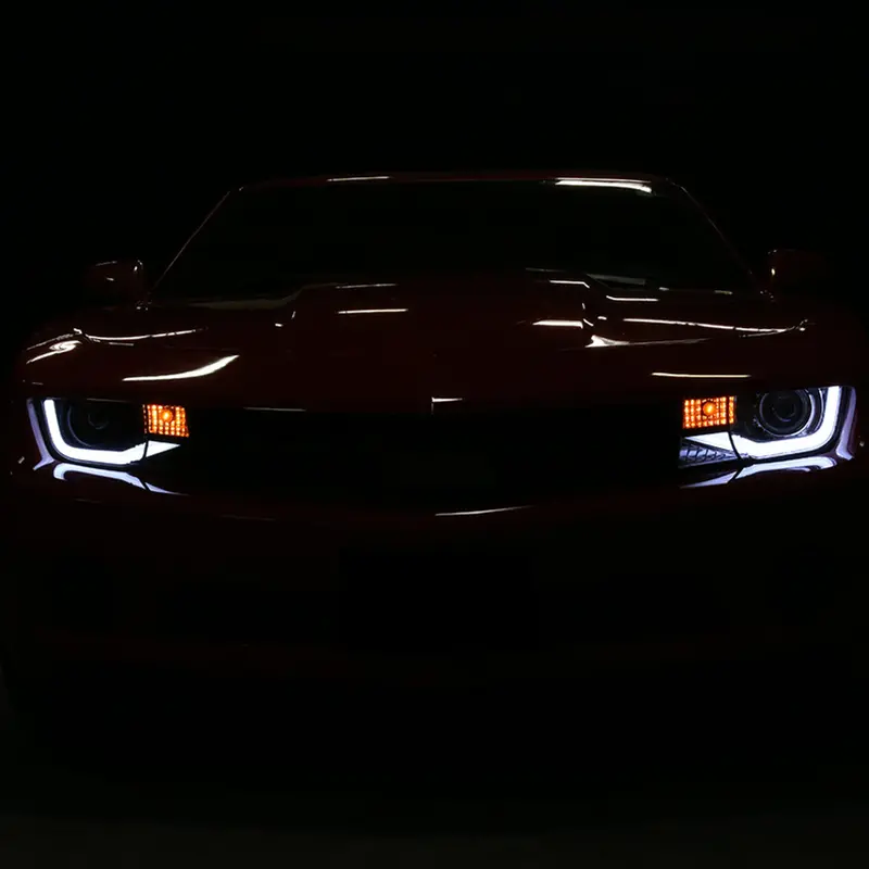 2010-2013 Chevy Camaro 6Th Gen Style Headlights – Oem Bumper Fitment, Led Light Bar 2