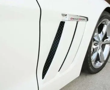 2010-2013 Gs Corvette - Side Vent Grilles 6Pc| Blakk Stealth Stainless Laser Mesh 1