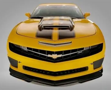 2010-2013 Ss Camaro - Fascia 'Bb' Style Smoked Lexan Fog Light Covers | Tinted Lexan 1