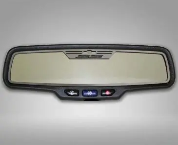 2010-2014 Camaro Ss - Rear View Mirror Trim 'Ss' Rectangle Mirror W/Sensor | Brushed Stainless Steel 1