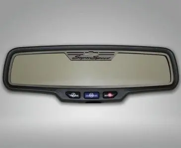 2010-2014 Camaro Ss - Rear View Mirror Trim 'Supersport' Rectangle Mirror| Brushed Stainless 1