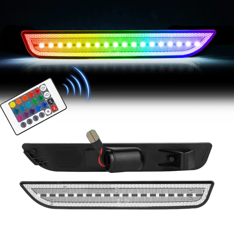 2010-2014 Ford Mustang Rgb Clear Led Side Markers 2