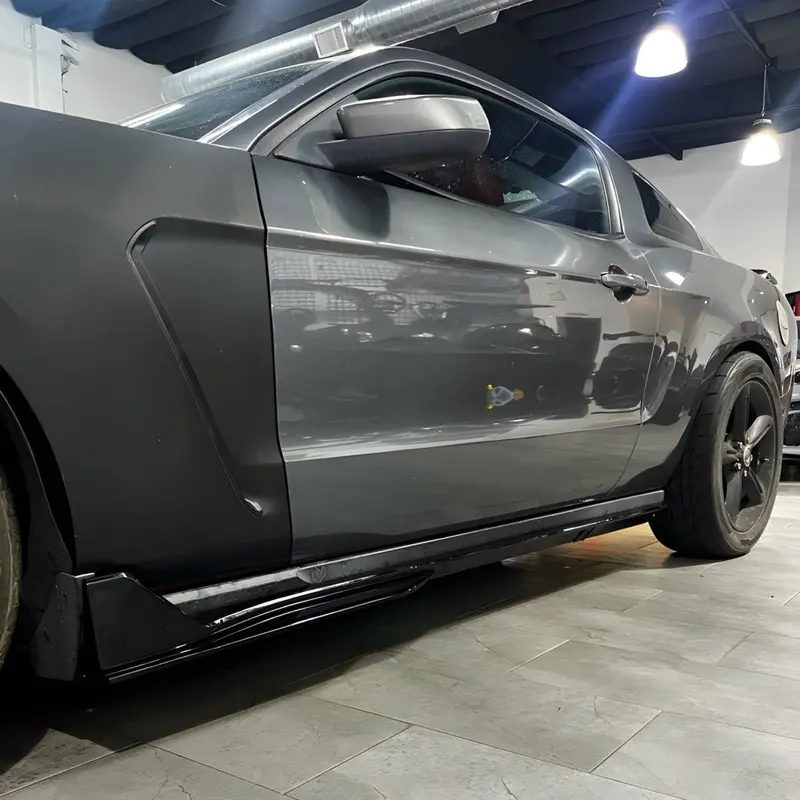 2010-2014 Mustang S197 Gt350 S550 Style Side Skirt Gloss Black 1