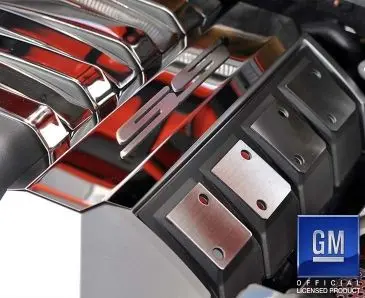 2010-2015 Camaro Ss - Fuel Rail Covers W/Brushed Laser-Cut Ss Lettering | Brushed/Polished Stainless 1