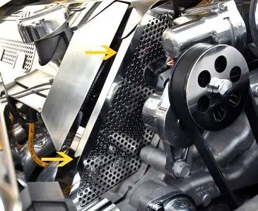 2010-2015 Camaro Ss - Wire Harness Cover | Perforated Polished Stainless Steel 1