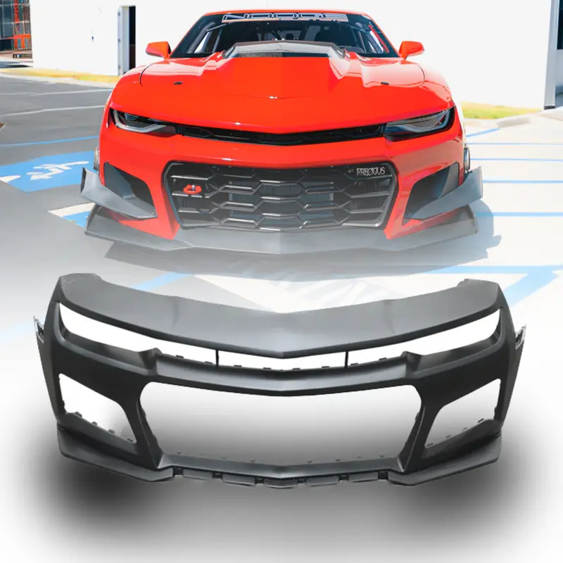 2010-2015 Chevy Camaro Zl1 1Le Track Package Front Bumper Conversion 11Pcs Full Kit Flat Blk Body Kit 1