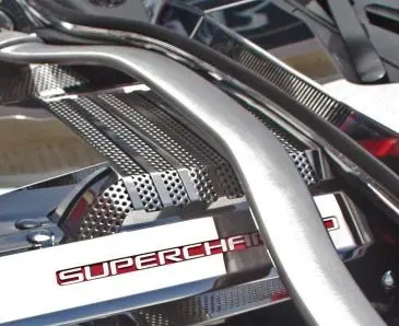 2012-2015 Camaro Zl1 - Supercharger Perforated Plenum Cover | Polished Stainless Steel 1