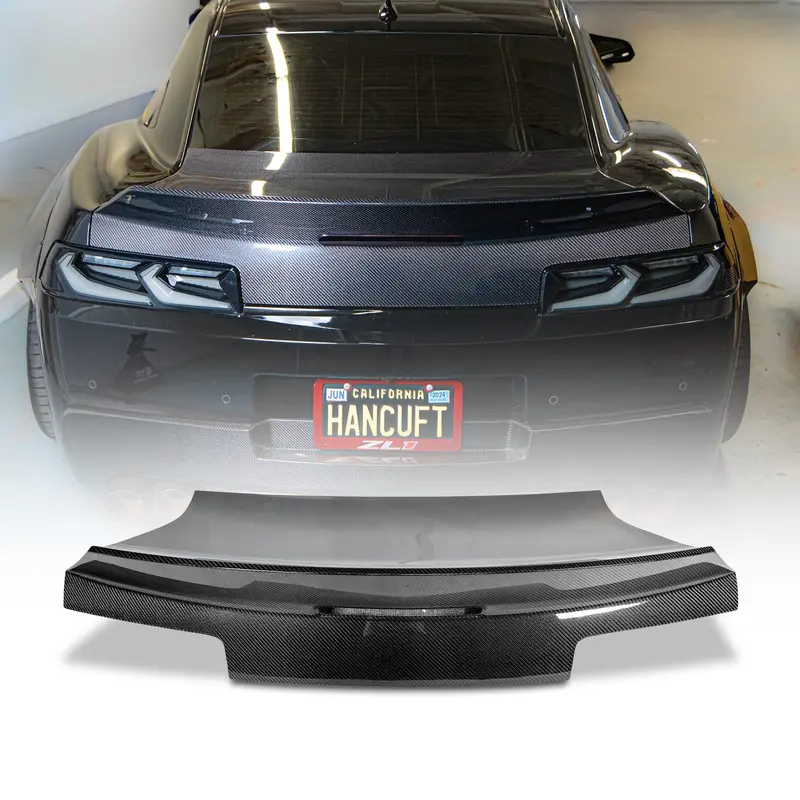 2014-2015 Camaro Type-X Double Sided Gloss Carbon Fiber Trunk W/ Integrated Spoiler 1
