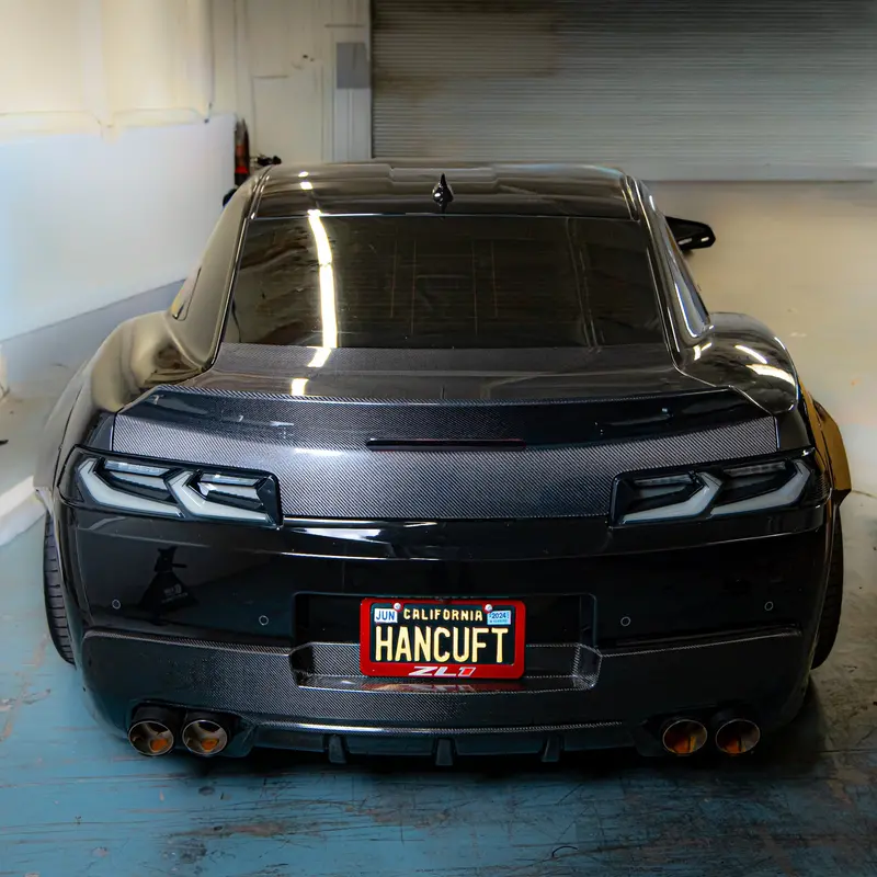 2014-2015 Camaro Type-X Double Sided Gloss Carbon Fiber Trunk W/ Integrated Spoiler 2