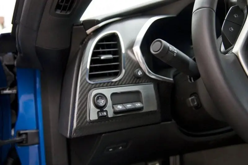 2014-2019 C7 Corvette - Mirror Control/ Hud Trim Plate | Brushed Stainless Steel 2