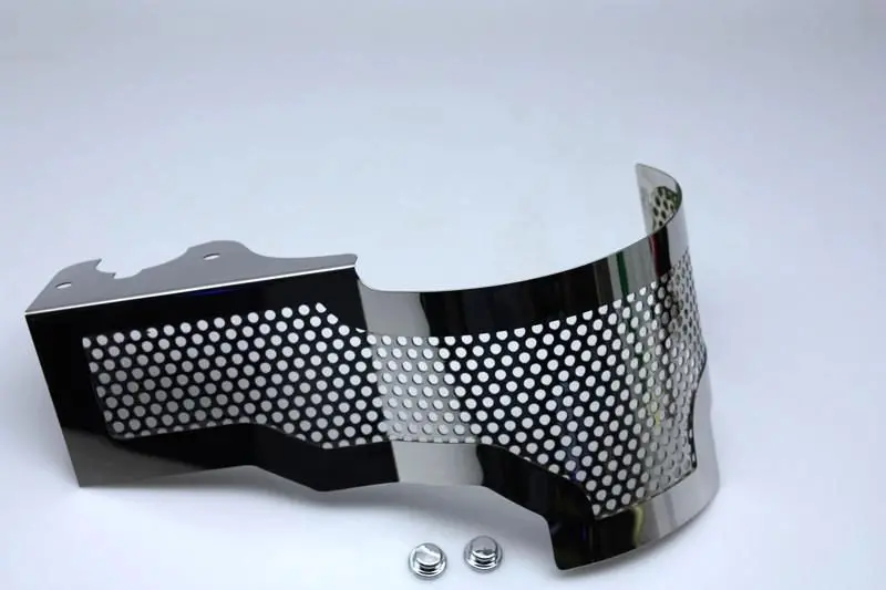 2014-2019 C7 Corvette Stingray - Alternator Cover | Choose Perforated Or Polished Stainless Steel 2