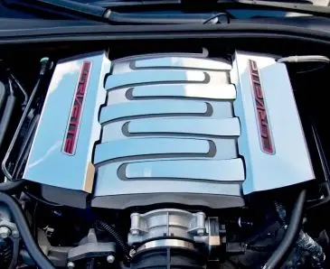 2014-2019 C7/Z51 Corvette Stingray - Fuel Rail Covers Factory Overlay 2Pc | Stainless Polished/Brushed Trim 1