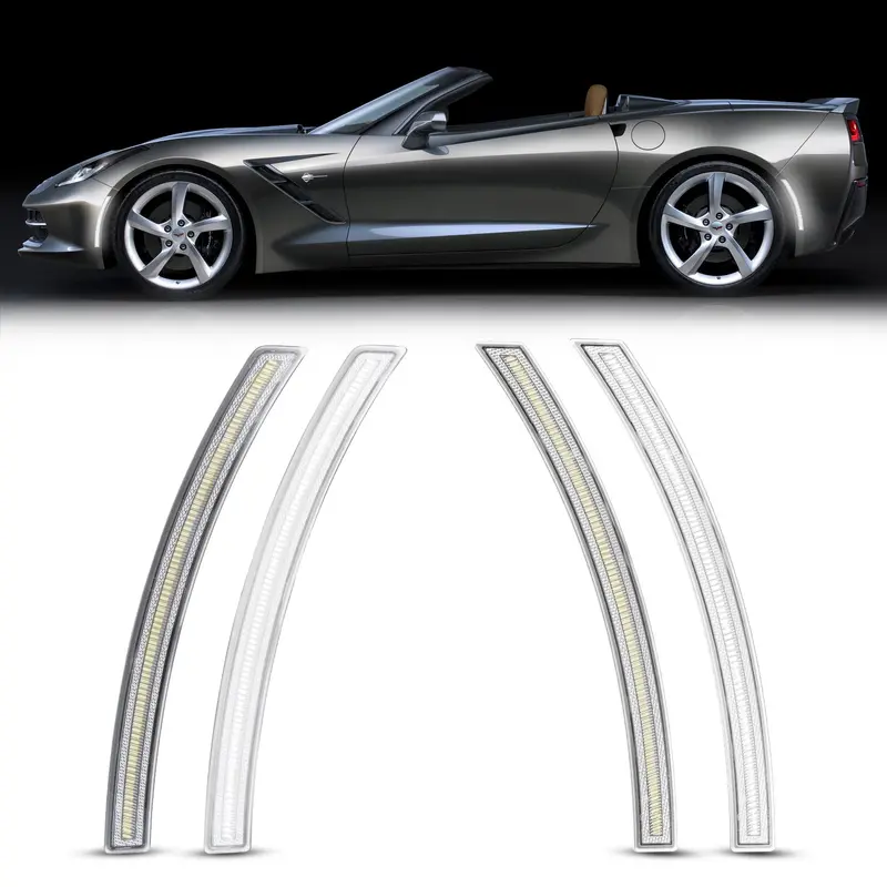 2014-2019 Chevrolet Corvette Clear C7 White Led Side Marker 1