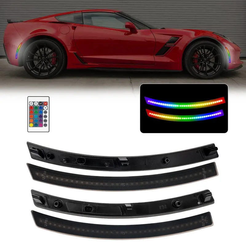 2014-2019 Chevrolet Corvette Rgb Smoke C7 Led Side Marker 1