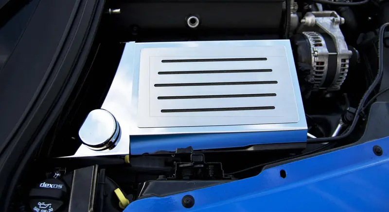 2014-2019 Corvette Z06/Z51/C7 Stingray - Fuse Box Cover W/Ribbed Slots | Polished Stainless Steel, Choose Color 11