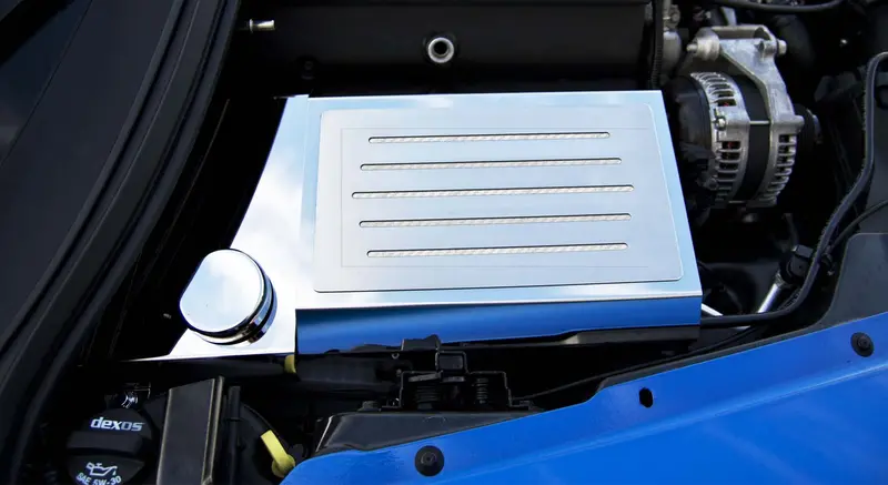 2014-2019 Corvette Z06/Z51/C7 Stingray - Fuse Box Cover W/Ribbed Slots | Polished Stainless Steel, Choose Color 13