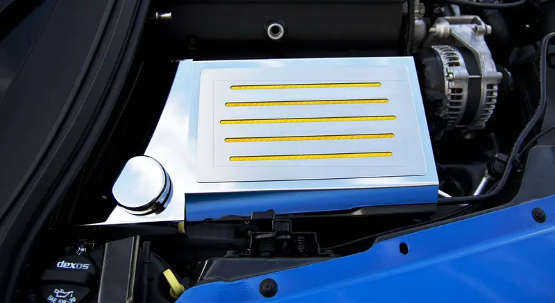 2014-2019 Corvette Z06/Z51/C7 Stingray - Fuse Box Cover W/Ribbed Slots | Polished Stainless Steel, Choose Color 14