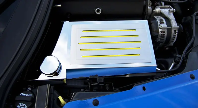 2014-2019 Corvette Z06/Z51/C7 Stingray - Fuse Box Cover W/Ribbed Slots | Polished Stainless Steel, Choose Color 4
