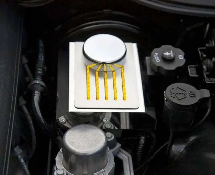 2014-2019 Z06/Z51/Zr1/C7- Brake Master Cylinder Cover W/Ribbed Slots Auto Trans. | Polished Stainless, Choose Color 1