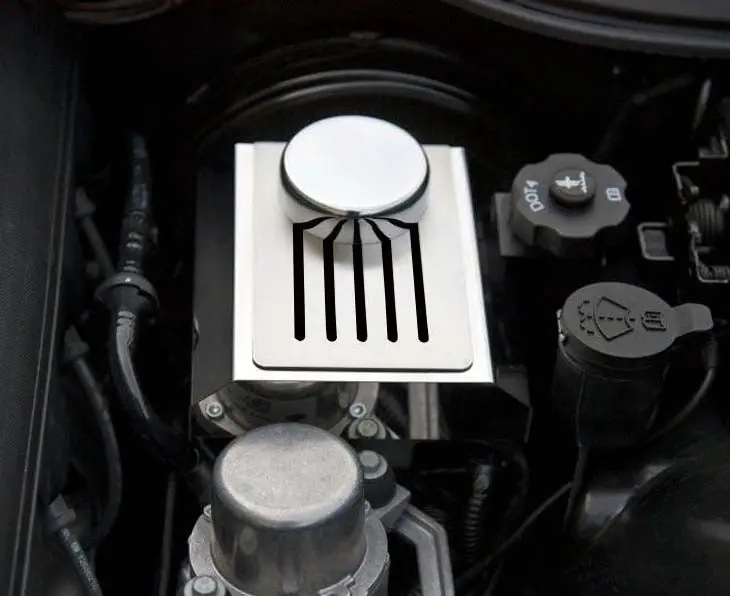 2014-2019 Z06/Z51/Zr1/C7- Brake Master Cylinder Cover W/Ribbed Slots Auto Trans. | Polished Stainless, Choose Color 10