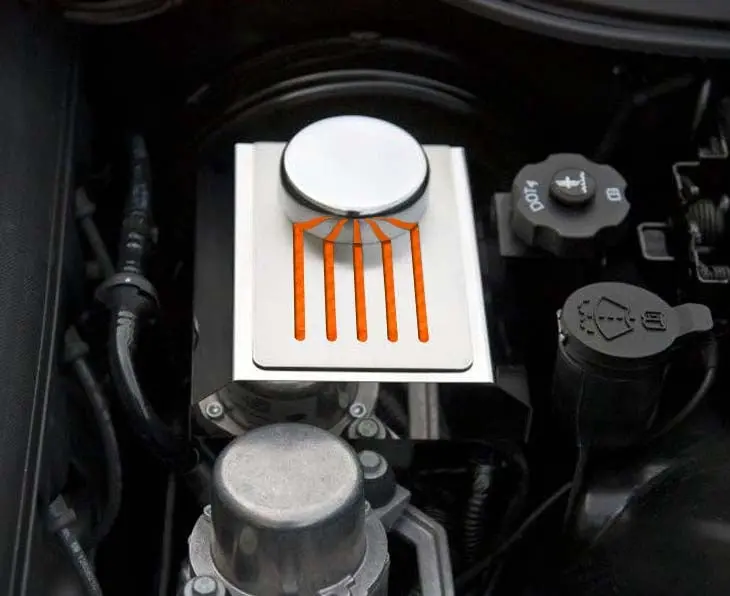 2014-2019 Z06/Z51/Zr1/C7- Brake Master Cylinder Cover W/Ribbed Slots Auto Trans. | Polished Stainless, Choose Color 14