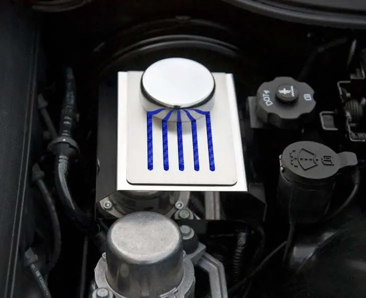 2014-2019 Z06/Z51/Zr1/C7- Brake Master Cylinder Cover W/Ribbed Slots Auto Trans. | Polished Stainless, Choose Color 15