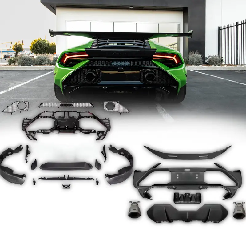 2014-2024 Lamborghini Huracan Tecnica Rear Bumper Conversion Kit 1