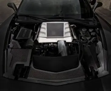 2015-2016 Z06 Corvette - Z06 Style Supercharger Engine Shroud Cover | Carbon Fiber/Stainless Steel 1