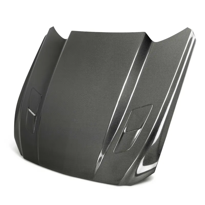 2015-2017 Mustang Double Sided Carbon Fiber 3" Cowl Hood 1