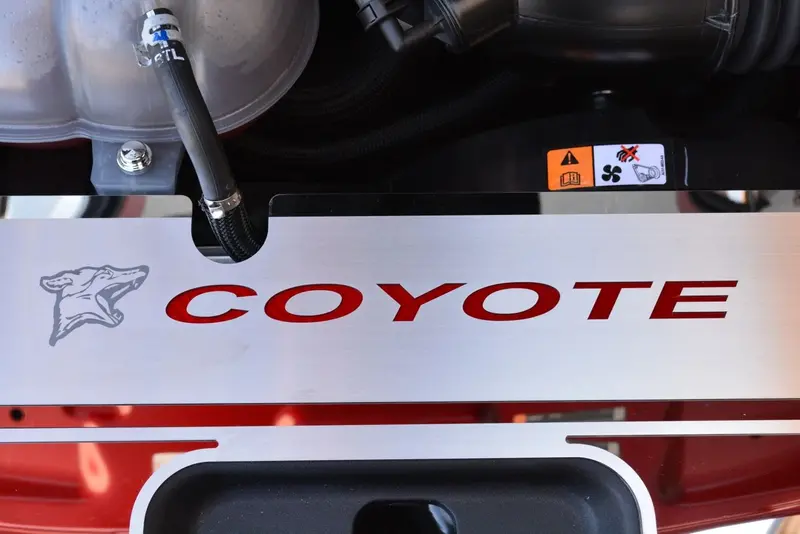2015-2017 Mustang Gt - Radiator Cover Vanity Plate W/Etched Logo & Coyote | Brushed, Choose Inlay Color 1