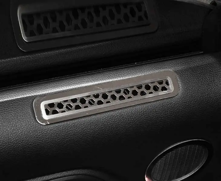 2015-2020 Mustang - Matrix Series Door Vent Covers 2Pc | Polished Stainless Steel 1