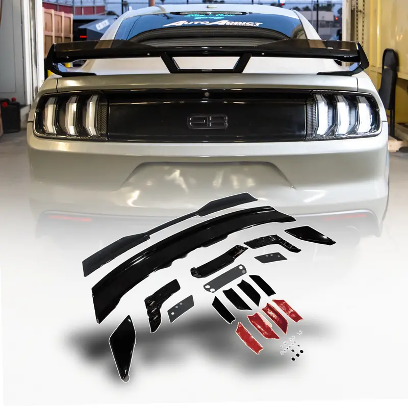 2015-2023 Ford Mustang S650 Style Dark Horse Spoiler Gloss Black Abs 1