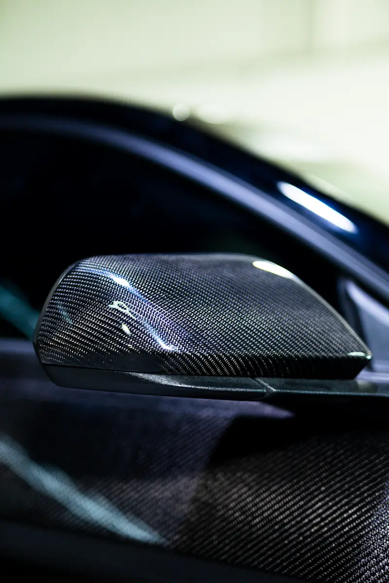 2015-2023 Mustang Gt / Ecoboost Gloss Carbon Fiber Mirror Caps Replacement 1