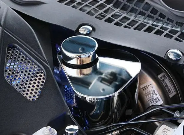 2015-2023 Mustang Master Cylinder Cover | Polished Stainless Steel 1