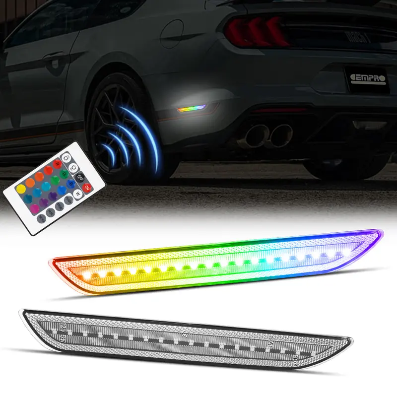 2015-2023 Mustang S550 Rgb Clear Led Side Marker 1