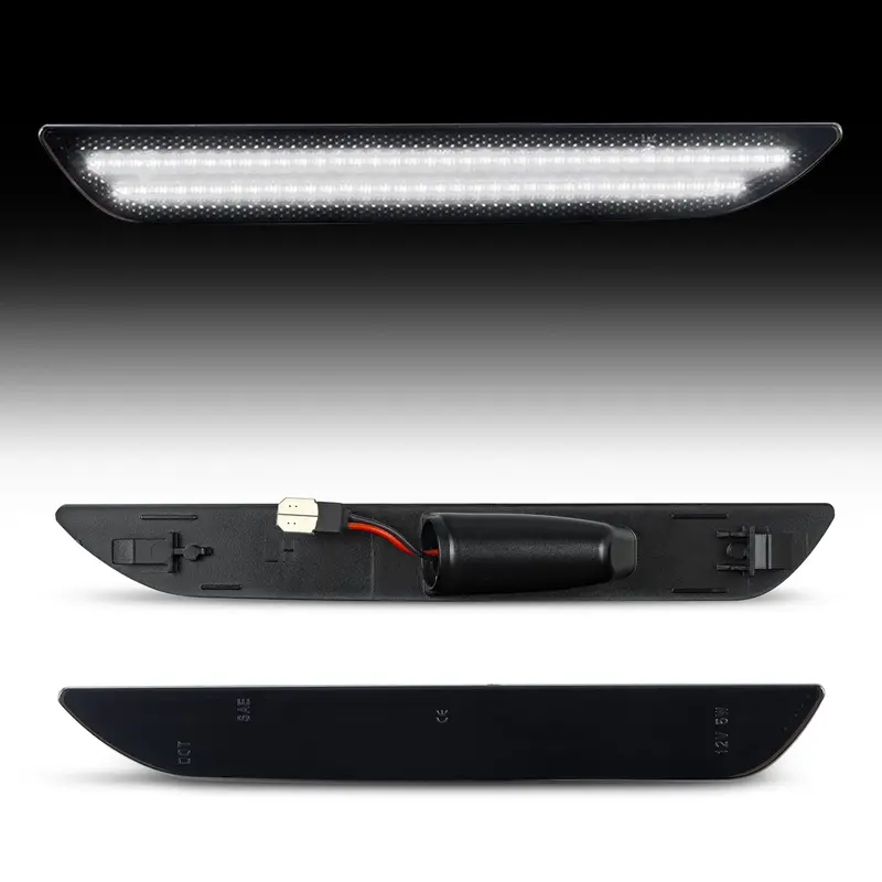 2015-2023 Mustang S550 Smoke White Led Side Marker 2