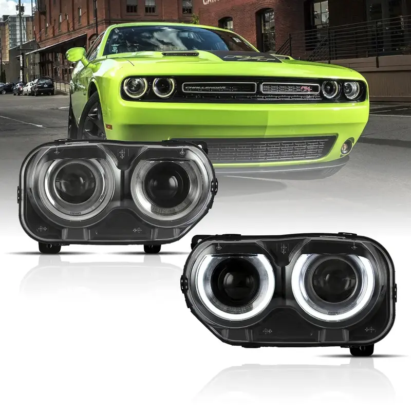 2015-2024 Dodge Challenger Oem Replica Headlights Projector Led Lights 1